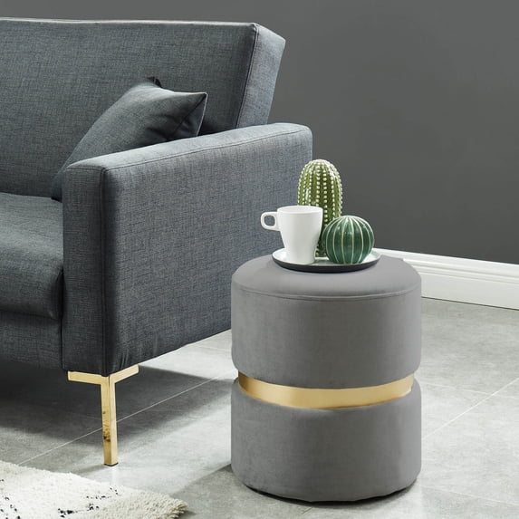 Velvet Ottoman