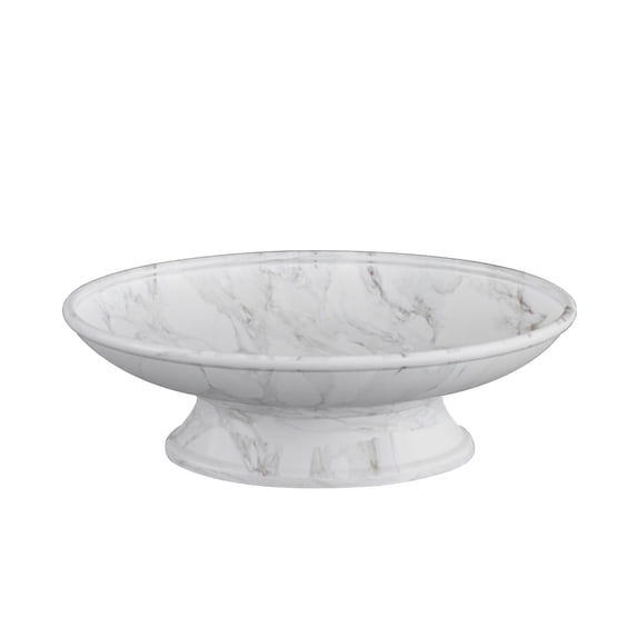 nu steel Compton Soap Dish in Marble Patterned Resin RES854-3H