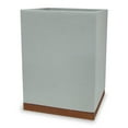 thumbnail image 1 of nu steel Concrete, Made of Cement Small Trash Can Wastebasket, Garbage Container Bin for Bathrooms, Powder Rooms, Kitchens, Home Offices, Grey Stone/Brown (CON8H), 1 of 5