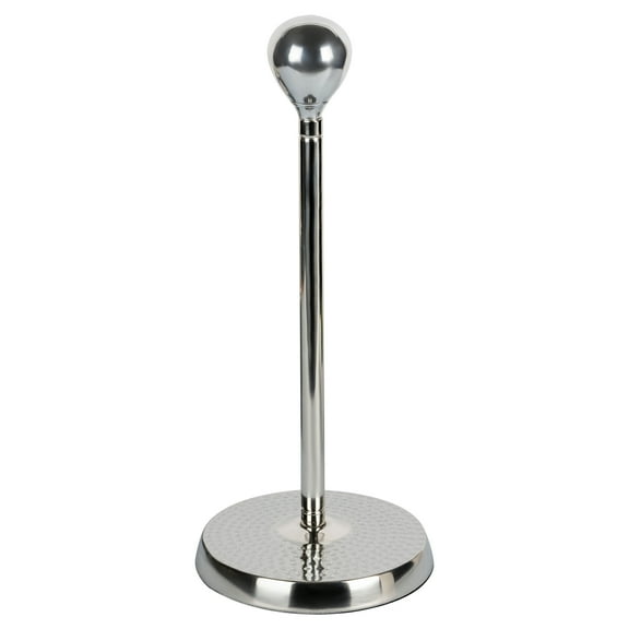 nu steel Hammered Kitchen Stainless Steel Paper Towel Holder-Weighted Base for Standard Paper Towel Rolls