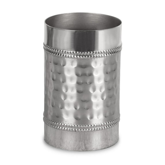 nu steel Hudson Decorative 304 Stainless Steel Tumbler Cup for Bathroom Vanity Countertops for Rinsing, Drinking, Storing Dental Accessories and Organizing Makeup Brushes, Eye Liners - matt/shiny