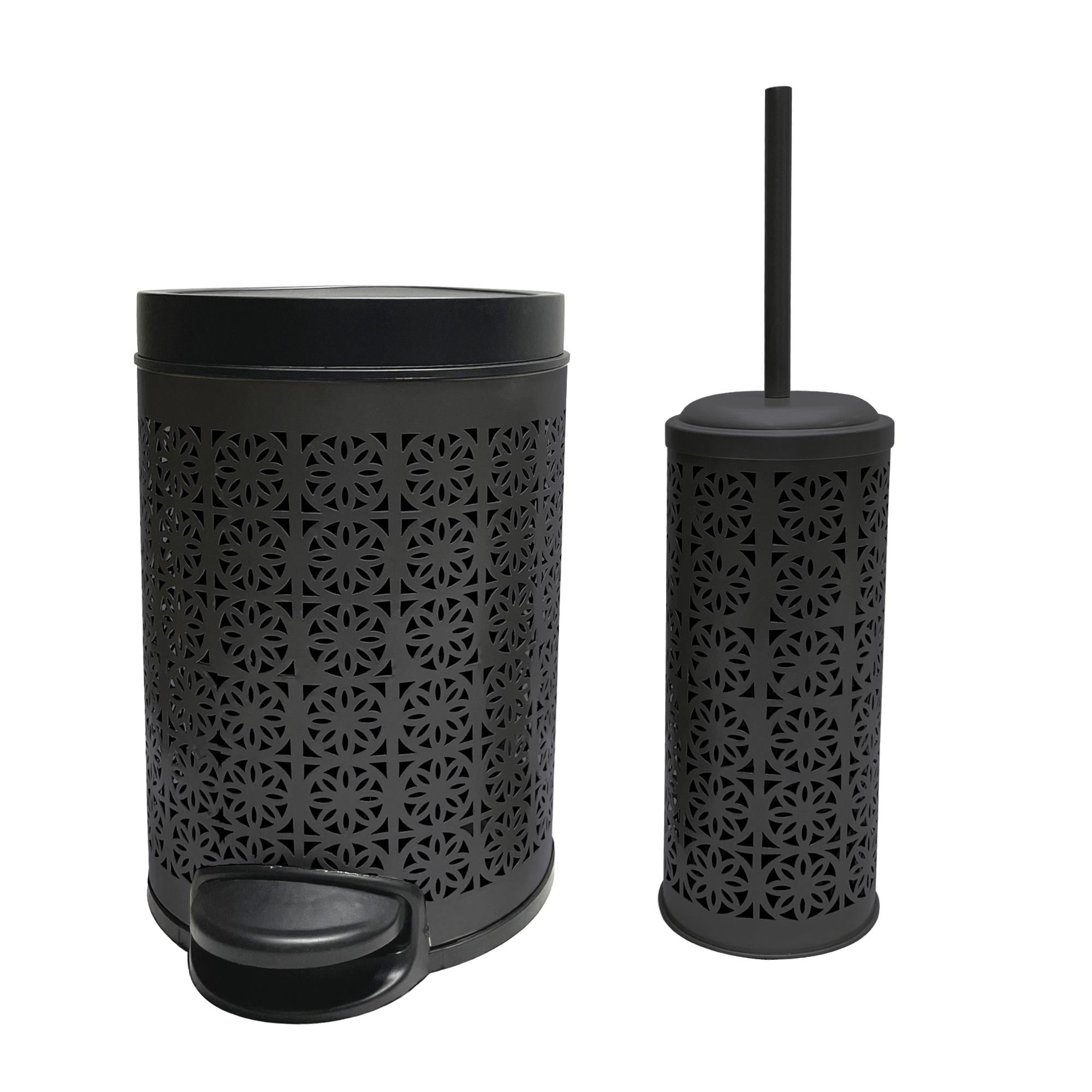 nu steel Laser Cut Oil-Rubbed Bronze Step Garbage Trash Can & Toilet ...