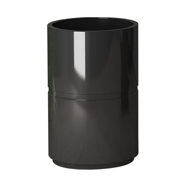 nu steel Loft Resin Tumbler Cup for Bathroom Vanity Countertops Black