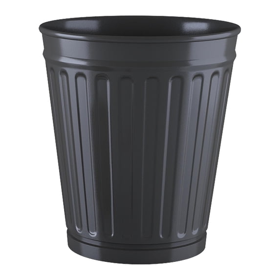 nu steel Metal Black Rust Resistant Small Trash Can Wastebasket, Garbage Container Bin for Bathrooms, Powder Rooms, Kitchens, Home OfficesPatterned Resin
