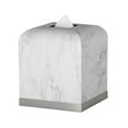thumbnail image 1 of nu steel Misty Silver collection Tissue Box Cover, Perfect For Home & Bathroom Accessories, 1 of 5