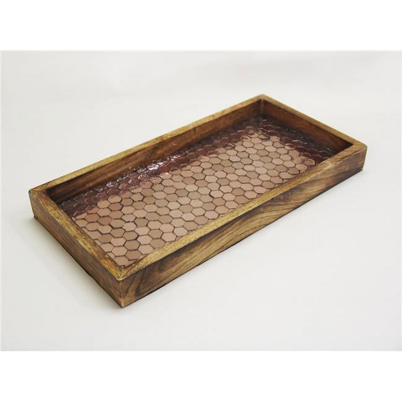 Copper Mosaic Wooden Rectangular Tray
