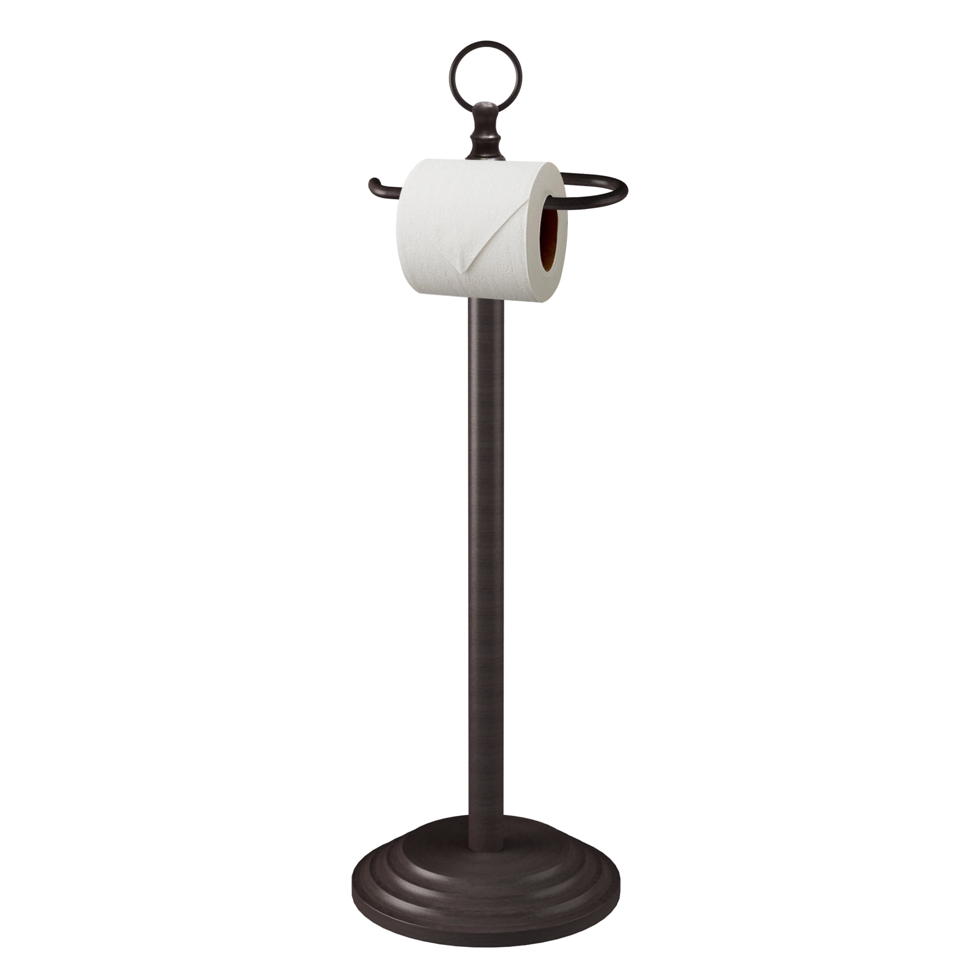 nu steel Stainless Steel Freestanding Toilet Tissue Paper Roll Holder & Dispenser for Bathrooms & Storage, Oil Rubbed Bronze TGORB13H