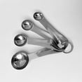 thumbnail image 1 of nu steel Stainless Steel Measuring Spoons Set of 4, Round Metal Teaspoon & Tablespoon Measuring Spoons for Dry & Liquid Ingredients - Nesting Kitchen Gadgets For Baking & Cooking, polished steel, 1 of 4