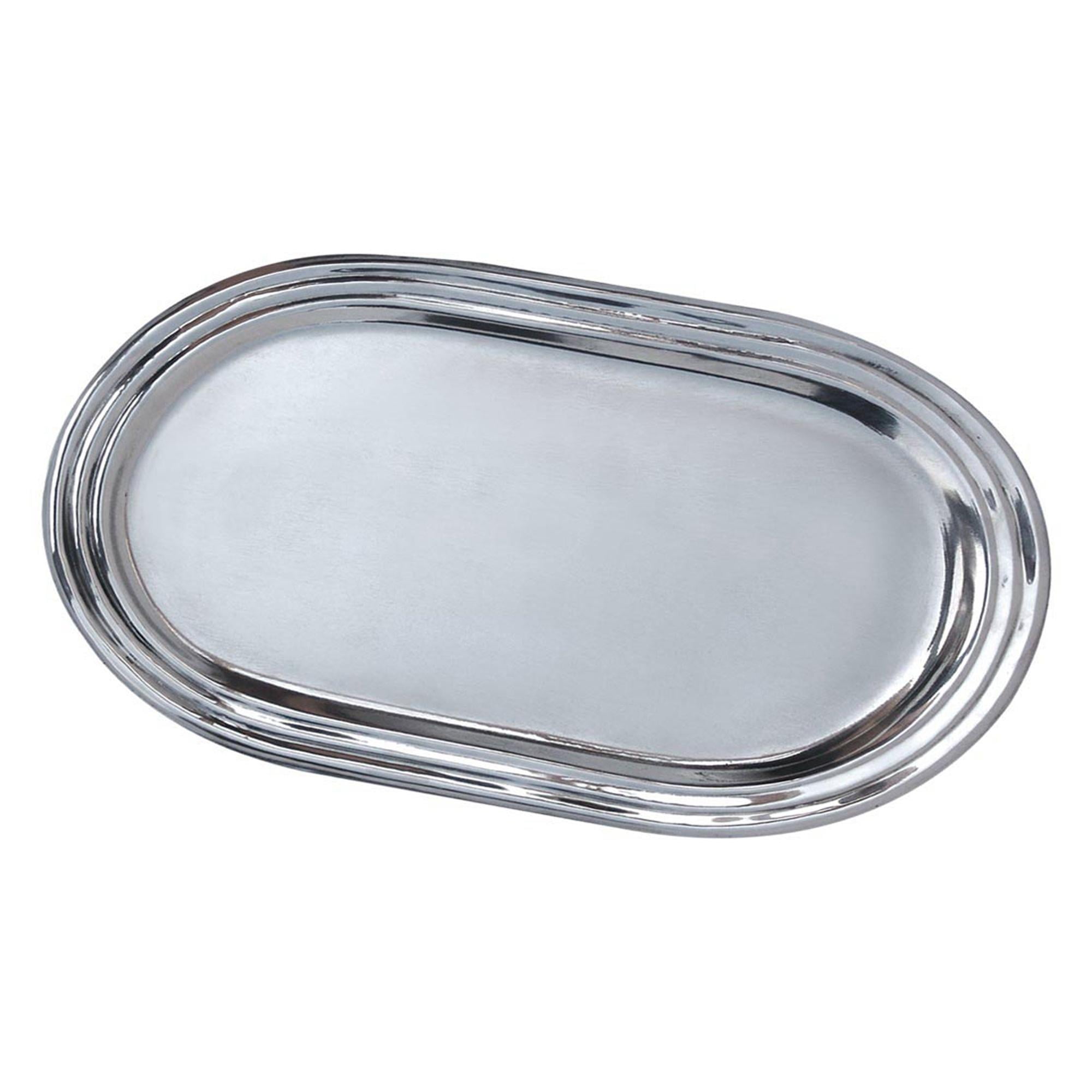 Chrome Plated Stainless Steel Oval Amenity Tray