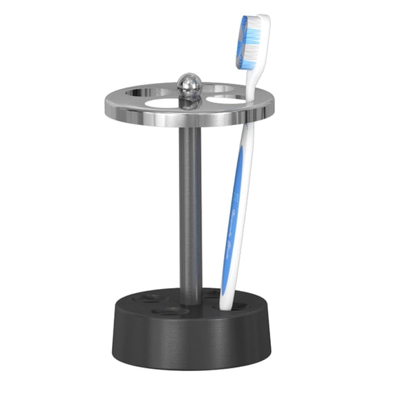 nu steel Triune 3-Tone Metal Toothbrushes holder for Bathroom Vanity Countertops