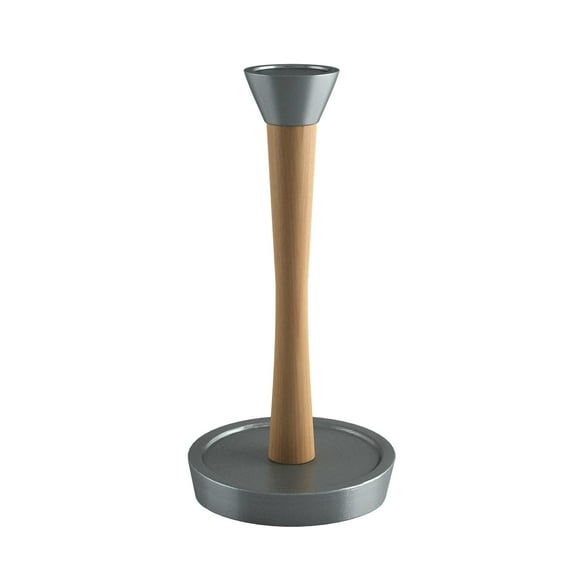 nu steel Wood Standing Paper Towel Holder - Weighted Base for Standard paper towel holder , Black Nickel finish TG-KPTH-17BN