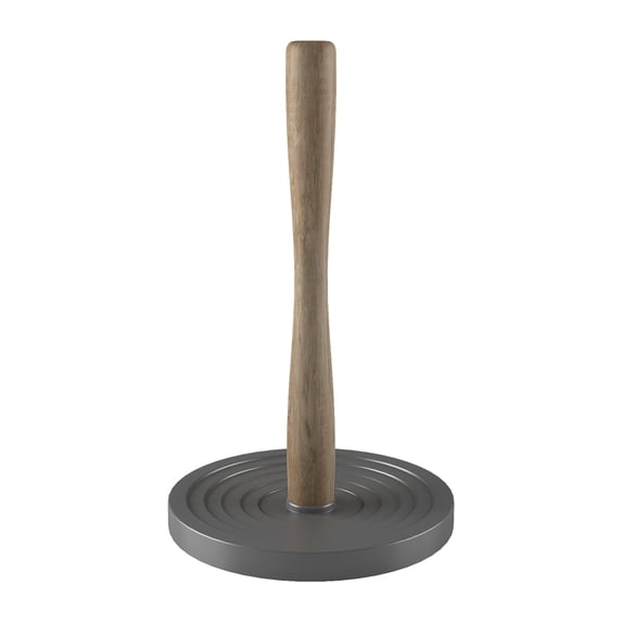 nu steel Wooden Kitchen Paper Towel Holder Grey Base