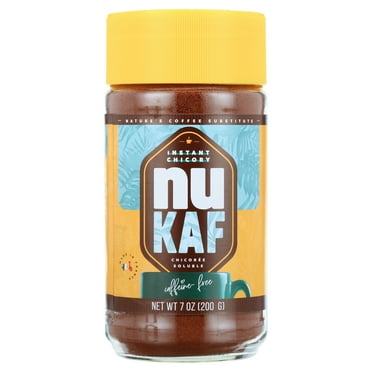 nuKAF By Gourmanity 7oz/200g Instant Chicory Powder From France, Kosher Instant Coffee Substitute, Chicory Powder For Coffee, Chicory Root Coffee Instant, All Natural 100% Chicory