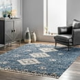 thumbnail image 1 of nuLOOM 4' x 6' Rectangle Rug, Polypropylene, Blue Transitional, 1.45 in Pile Height Stain Resistant, 1 of 2