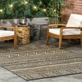 thumbnail image 1 of nuLOOM Abbey Tribal Striped Indoor/Outdoor Area Rug, 8' x 10', Abbey Charcoal, 1 of 7