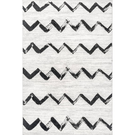 nuLOOM Addison Modern Chevrons Area Rug, 9' x 12', Gray
