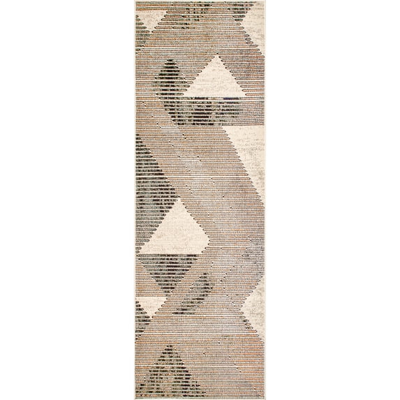 nuLOOM Adrienne Durable Abstract Contemporary Runner Rug, 2' 6" x 8', Grey