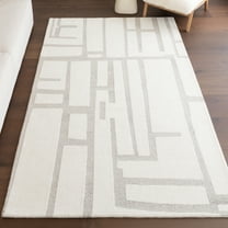 nuLOOM Aeris Modern Geometric Area Rug, 4' x 6', Ivory