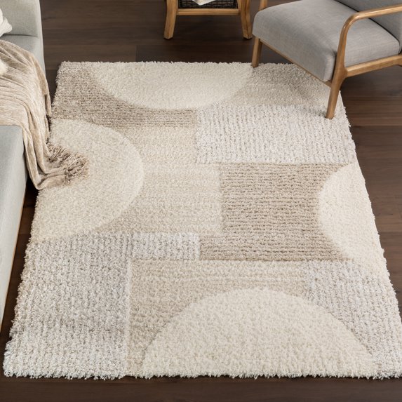 nuLOOM Ailani Modern Geometric Area Rug, 5' x 7', Beige