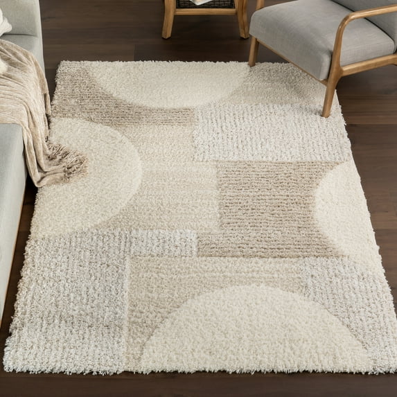 nuLOOM Ailani Modern Geometric Area Rug, 7' 10" x 10', Beige