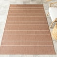 thumbnail image 1 of nuLOOM Alaina Indoor/Outdoor Striped Area Rug, 4' x 6', Brown, 1 of 9