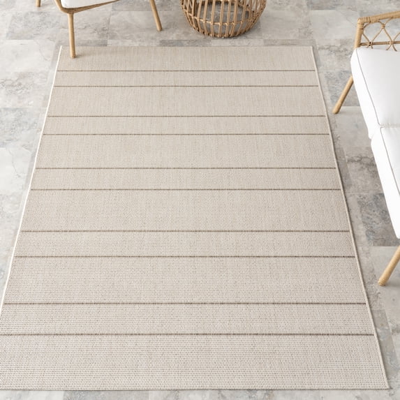 nuLOOM Alaina Indoor/Outdoor Striped Area Rug, 8' x 10', Alaina Beige