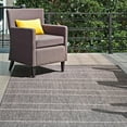 thumbnail image 1 of nuLOOM Alaina Indoor/Outdoor Striped Dark Grey 8' Casual Square Rug, 1 of 2