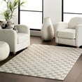 thumbnail image 1 of nuLOOM Alaiya Checkered Machine Washable Area Rug, 8' x 10', Cream, 1 of 9