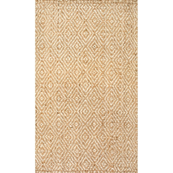 nuLOOM Alanna Diamond Jute Area Rug or Runner