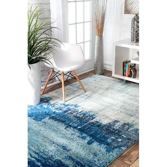 nuLOOM Alayna Abstract Area Rug, 8' x 10', Blue