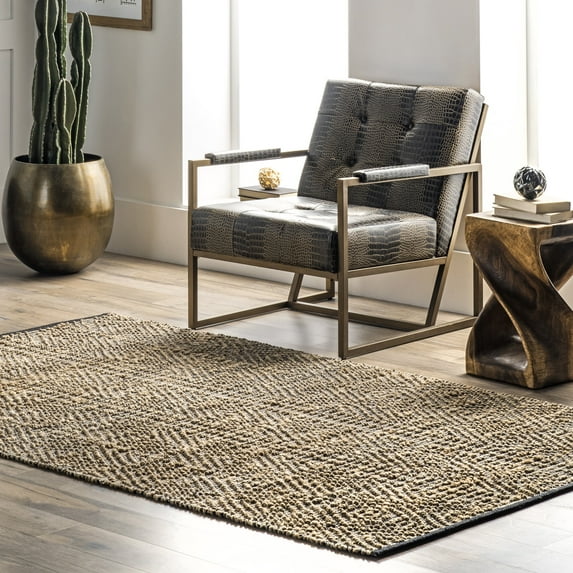 nuLOOM Alden Textured Diamonds Area Rug, 5' x 8', Natural
