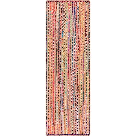 nuLOOM Aleen Braided Cotton/ Jute Runner Rug, 2' 6" x 8', Multi