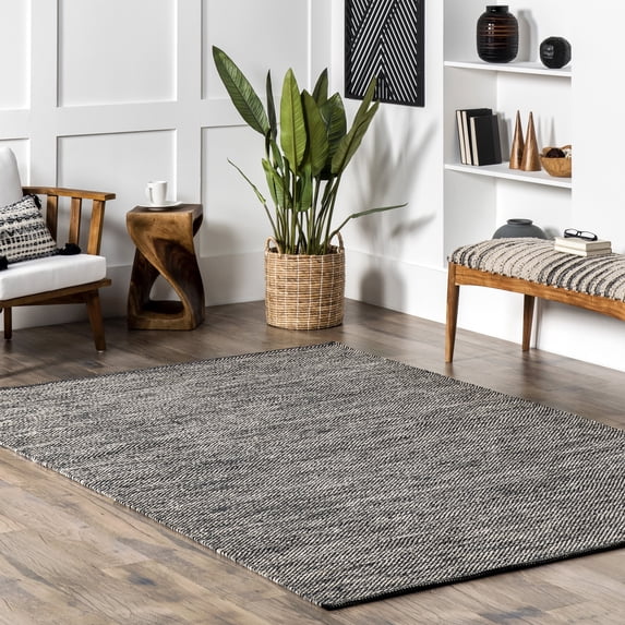 nuLOOM Alessi Solid Farmhouse Cotton Area Rug, 11' 6" x 14' 6", Gray