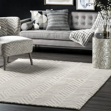 nuLOOM Alex Hand Tufted Wool Area Rug, 5' x 8', Beige