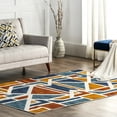thumbnail image 1 of nuLOOM Alexia Contemporary Geometric Indoor/Outdoor Area Rug, 4' x 6', Rust, 1 of 2