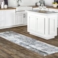 thumbnail image 1 of nuLOOM Alice Abstract Waterfall Area Rug, 2' 6" x 6', Runner, Alice Blue, 1 of 5