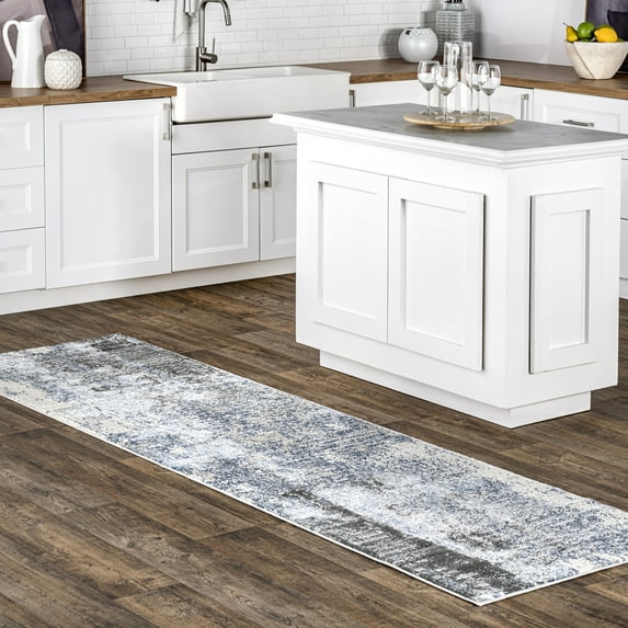 nuLOOM Alice Abstract Waterfall Area Rug, 2' 6" x 6', Runner, Alice Blue