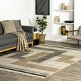 thumbnail image 1 of nuLOOM Aline Contemporary Striped Fringe Area Rug, 5' x 7' 10", Aline Beige, 1 of 6