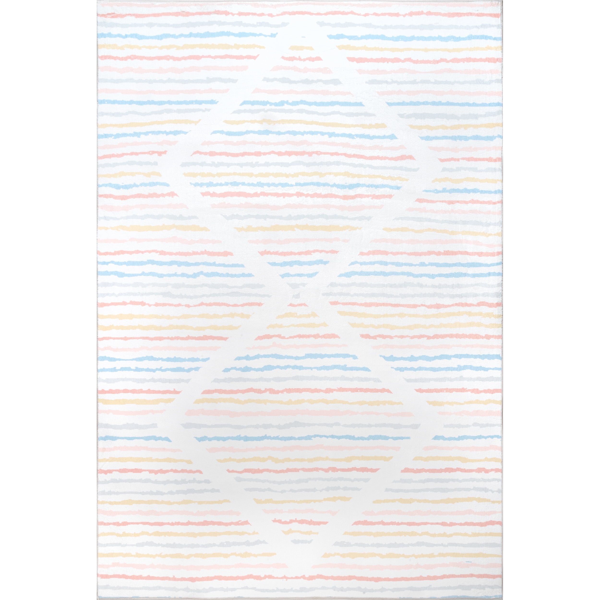 nuLOOM Alise Kids Striped Nursery or Playroom Area Rug, 6' x 9', Multi