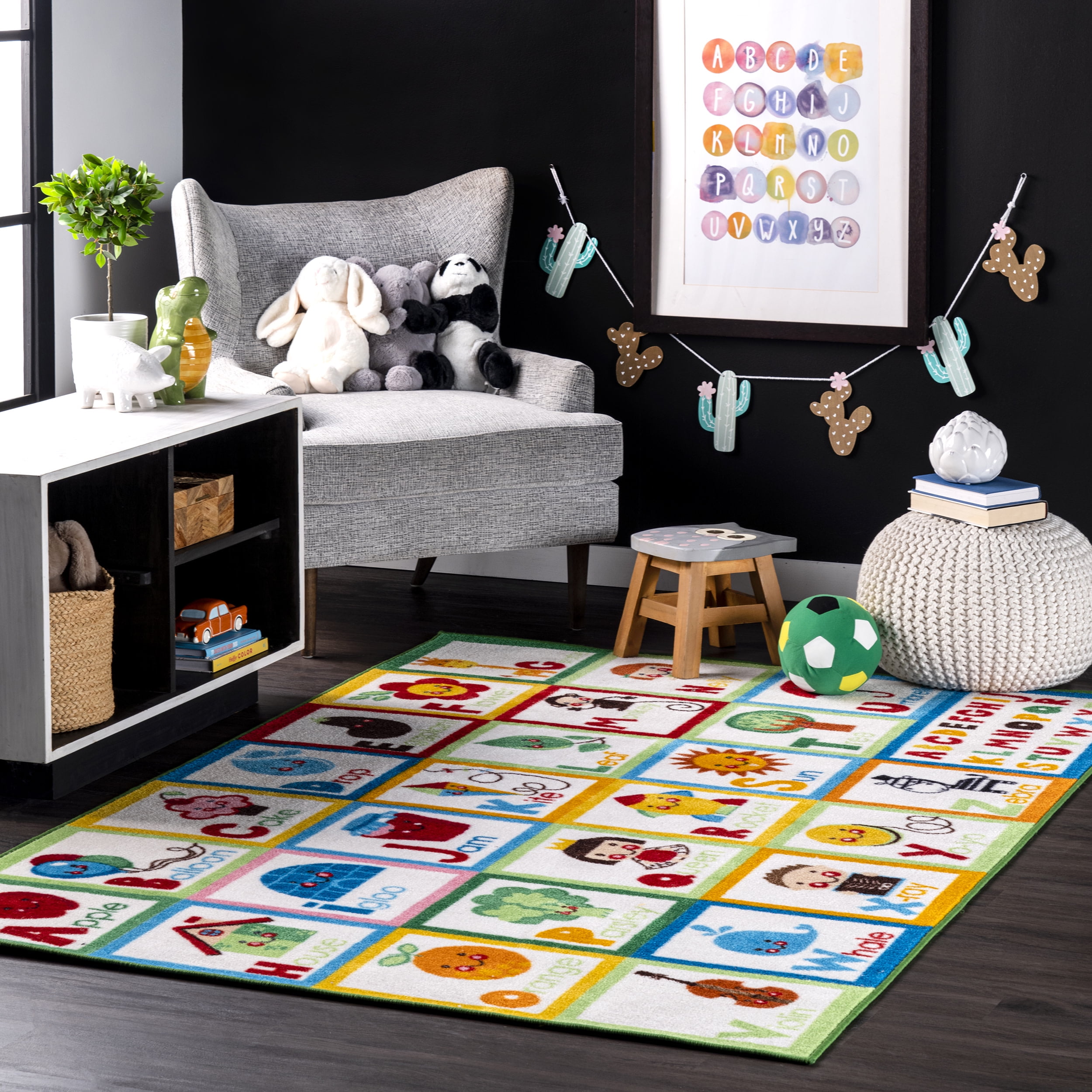 nuLOOM Alphabet Block Kids Area Rug, 6' 7
