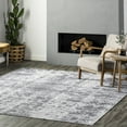 thumbnail image 1 of nuLOOM Alva SpinClean Faded Abstract Machine Washable Area Rug, 6' x 9', Alva Light Grey, 1 of 8