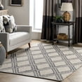 thumbnail image 1 of nuLOOM Amada Hand Loomed Textured Diamonds Cotton Area Rug, 5' x 8', Ivory, 1 of 1