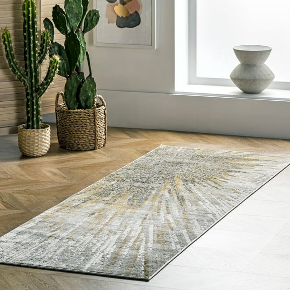 nuLOOM Amaya Abstract Area Rug, 2' 8" x 8', Runner, Amaya Gold