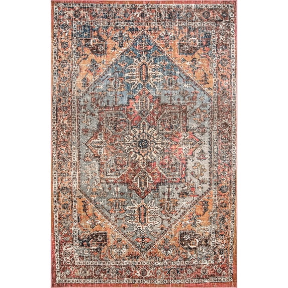 nuLOOM Amber Medallion Area Rug, 5' 3" x 7' 8", Orange