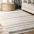 thumbnail image 1 of nuLOOM Amelia Striped Area Rug, 5' x 8', Ivory, 1 of 2