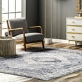 thumbnail image 1 of nuLOOM Analeia SplashGuard Machine Washable Area Rug, 4' x 6', Analeia Blue, 1 of 7