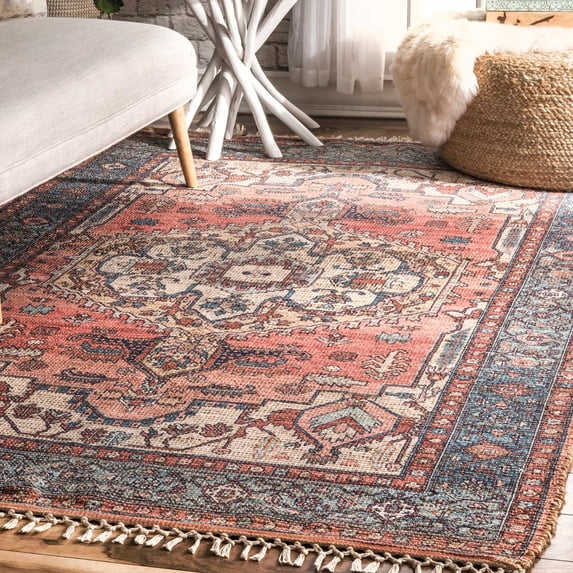 nuLOOM Andrea Flatweave Jute Area Rug, 6', Multi