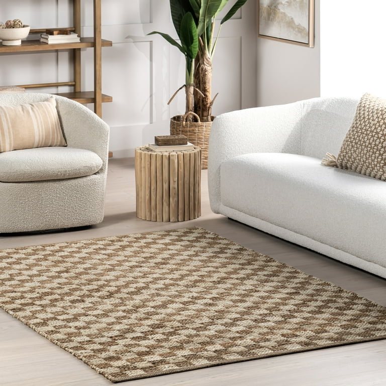 nuLOOM 9 x 12 Black and White Indoor Handcrafted Area Rug nuLOOM 9 x 12 Black and White Indoor Handcrafted Area Rug