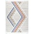 thumbnail image 1 of nuLOOM Angela High-Low Modern Diamond Tassel Area Rug, 5' 3" x 7' 6", Beige, 1 of 2