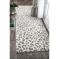 thumbnail image 1 of nuLOOM Annette Modern Leopard Print Area Rug, 2' 8" x 8', Grey, 1 of 9
